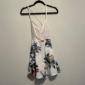 lace top floral skirt dress